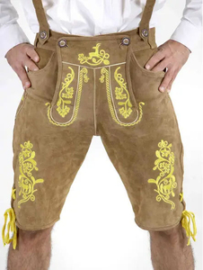 Lederhosen Tradicionales Alemanes para Hombre, Talla Grande, Ecológicos, Cortos, para Fiesta de Oktoberfest - Product Image 2