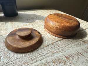 <b>Wooden</b> Salt Jar <b>Rustic</b> <b>Wooden</b> Storage Pot Durable Salt and Spice Container for Home Kitchen Restaurant Café and <b>Dining</b> Settings - Product Image 2