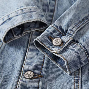 Veste en jean tendance pour homme, classique, boutonnée, vêtement d'extérieur en jean, streetwear urbain décontracté, vêtements de tous les jours, veste en jean pour homme - Product Image 5