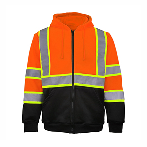 High Visibility Safety Jacket Inner Fleece <b>Waterproof</b> Outer Shell Reflective Workwear All Season Protection Construction Gear - Product Image 1