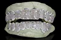 Orave Luxury Christian Diamond Grillz de Plata 925 con Corte Princesa, Escaneo Dental 3D, Proceso Rápido, Personalizado con Diamantes VVS, Invisible, para Hombre