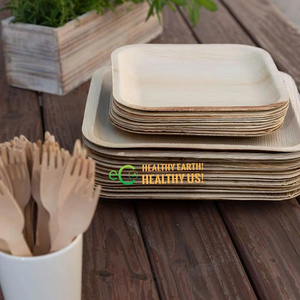 Eco-Friendly Areca Leaf <b>Disposable</b> Palm Leaf <b>Plates</b> for Catering Wedding Party Compostable Tableware From Eco2go Vietnam - Product Image 4