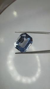 Piedra Preciosa de Aguamarina Azul Zambiana Natural de 14.20 Ct, Corte Esmeralda, Calidad Joyería Fina - Product Image 5