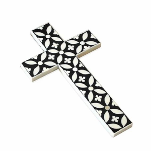 FAIZA CRAFT Handmade Bohemian Cross Inlay Bone Eco-Friendly <b>Framed</b> Holy Cross Leaf Pattern High Quality Modern Light Luxury - Product Image 5