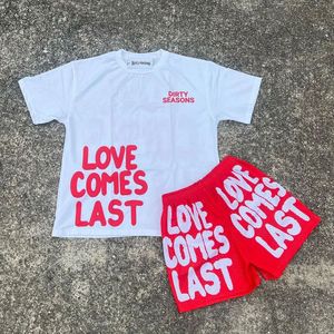 ชุดเซ็ตเสื้อยืดและกางเกงขาสั้นผู้ชายทรงหลวมสีพื้น ดีไซน์เรียบง่าย พร้อมซับในด้านหน้า ลดราคาสุดร้อนแรงช่วงซัมเมอร์ รับสั่งทำได้ - Product Image 3