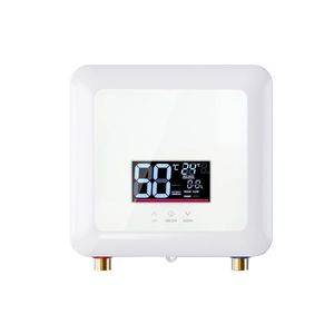Chauffe-eau électrique instantané sans réservoir 110V à affichage numérique LED 5500W Blanc - Product Image 1