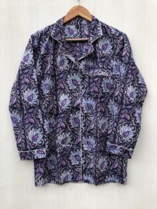 Ensemble pyjama imprimé floral indien, tenue de nuit, tenue de soirée, robe de nuit en coton, cadeau pour elle - Product Image 3