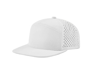 Premium Custom 7 Panel <b>Flat</b> Bill Snapback Breathable Laser Cut OEM ODM Low MOQ, High Quality Perforated Streetwear Snapback <b>Hat</b> - Product Image 2