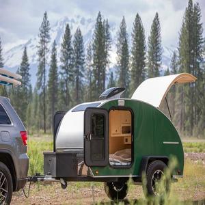 Modern Teardrop Travel Trailer Mini Camper Caravan Waterproof Foldable Lightweight for <b>Camping</b> - Product Image 2