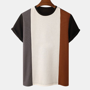 เสื้อยืดผู้ชายลำลองน้ำหนักเบา เนื้อผ้าเรียบ ใส่สบาย ทรงปกติ ระบายอากาศได้ดี ผ้าฝ้าย 100% เป็นมิตรกับสิ่งแวดล้อม เหมาะสำหรับสวมใส่สบายทุกวัน - Product Image 1