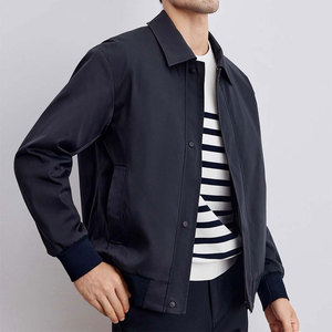 Lightweight Genuine <b>Leather</b> <b>Blazer</b> Korean Style Lapel <b>Jacket</b> Men's Casual Eco-Friendly Anti-Bacterial Windproof - Product Image 4