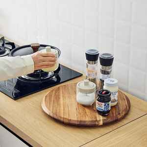 Planche à découper, planche à découper en bois massif avec poignée en acier inoxydable, planches à découper en bois de qualité supérieure et épaisses pour la cuisine - Product Image 2