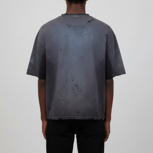 เสื้อยืดทรงบ็อกซี่ผู้ชาย ผ้าฝ้าย 100% คุณภาพพรีเมียม เนื้อหนา สไตล์วินเทจ โอเวอร์ไซส์ ตัดเย็บพิเศษ ทรงครอป ซันเฟดวอช เป็นมิตรต่อสิ่งแวดล้อม - Product Image 6