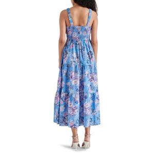 Robe midi décontractée vintage pour femme en polyester/coton, lavable, avec fermetures éclair, col contrastant, coupe évasée, pour usage quotidien, style pakistanais - Product Image 3