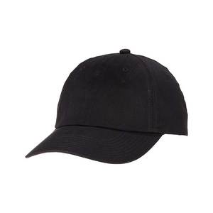 Gorra de Béisbol Negra de 6 Paneles, Ajustable, de Sarga de Algodón, Estilo Casual Unisex, Color Sólido, Gorra Tipo Dad Hat - Product Image 1