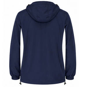 Custom <b>Mens</b> <b>Half</b> <b>Zip</b> Hooded Windbreaker <b>Jacket</b> Lightweight Water Resistant Outdoor Anorak OEM Logo Breathable Pullover - Product Image 2