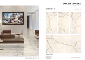 Azulejos de Porcelana Pulida y Esmaltada de 60x120cm, 600x1200mm, 24x48 Pulgadas, Azulejos Brillantes de Primera Calidad para Pisos y Paredes de Sala de Estar, Vestíbulo y Entrada - Product Image 4