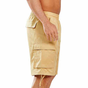 Pantalones Cortos Cargo Casuales para Hombre, Precio de Fábrica al por Mayor, 100% Algodón, Secado Rápido, Transpirables, Cierre con Cordón, Logotipo Personalizado OEM - Product Image 2