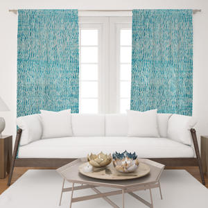 Rideau en coton imprimé tie-dye, panneau de fenêtre bohème fait main pour salon, chambre, hôtel, fabricant en gros, Inde - Product Image 1