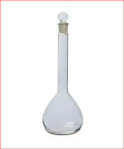 Frasco Volumétrico de Vidrio Borosilicato con Cuello Largo y Tapón para Preparación de Soluciones de Laboratorio - Product Image 6