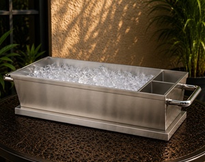 Luxury Gold Metal Wine Cooler Ice Bucket Lightweight Design <b>Portable</b> for Garden Party Outdoor Gatherings <b>Bar</b> Events 10L Capacity - Product Image 2