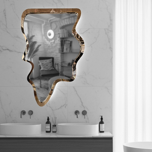 Mejore el aspecto interior de su hogar con un espejo S S PVD de forma inusual y vanguardista, que combina una forma artística con una durabilidad inigualable. - Product Image 2