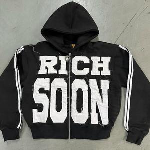 เสื้อฮู้ดพิมพ์ลายตามสั่งสำหรับผู้ชาย สไตล์โดดเด่น ระบายอากาศได้ดี ผลิตจากผ้าฝ้าย 100% เป็นมิตรต่อสิ่งแวดล้อม แบบถัก - Product Image 2