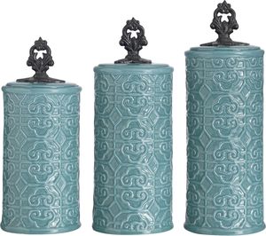 Metal <b>Kitchen</b> <b>Storage</b> Canister with Lid for Modern <b>Kitchen</b> - Product Image 3