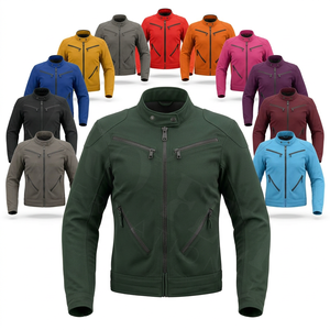 100% High Quality Material Motorcycle <b>Jacket</b> Slim Fit <b>Biker</b> <b>Jacket</b> with Zipper Pockets Stand Collar Stylish Custom Riding Coat - Product Image 1