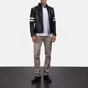 Veste en cuir pour homme, coupe ajustée élégante, respirante, très demandée, vestes en cuir de haute qualité pour homme, veste en cuir tendance pour l'hiver - Product Image 3