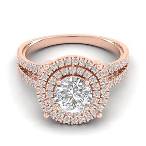 Anillos de Moissanita de Plata de Ley 925 con Certificación REYE GRA, Joyería Fina de Alta Calidad en Oro Rosa de 14K para Compromiso y Boda para Mujer - Product Image 1