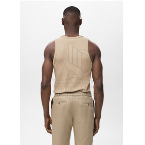 Quick Dry Breathable Eco-Friendly Knitted O-Neck Casual 100% Cotton Sleeveless Workout <b>Tank</b> <b>Top</b> <b>Men</b> High Quality Customizable - Product Image 6