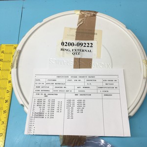 AMAT 0200-09222 XYCARB <b>CERAMICS</b> <b>RING</b>, EXTERNAL - Trusted Global Legacy Semiconductor Equipment and Parts at - Product Image 1