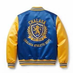 Chaqueta Universitaria de Béisbol de Satén de Alta Calidad, Personalizada, Estilo Bomber, con Costuras Premium - Product Image 2