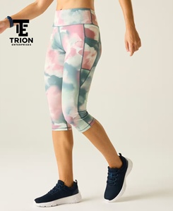 Leggings de Yoga Capri de Cintura Alta Anti-Celulitis Personalizados, 3/4 de Longitud, para Entrenamiento y Gimnasio, para Mujer, en Venta, Servicio OEM, Mejor Calidad - Product Image 4