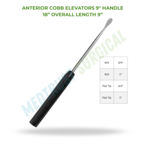 Élévateur Cobb Antérieur 18 pouces, Instrument de Chirurgie de la Colonne Vertébrale, Outil Chirurgical d'Élevation Osseuse pour Chirurgie Neurochirurgicale de la Colonne Vertébrale - Product Image 2