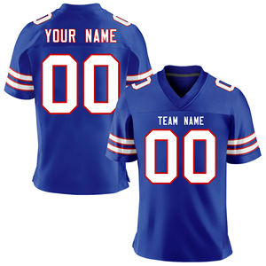 Custom American Football Jersey V-Neck Short Sleeve Sublimated Mesh 100% Polyester Breathable Team <b>Name</b> Adult Unisex All Seasons - Product Image 6