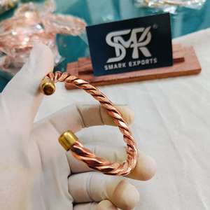 ขายร้อนสร้อยข้อมือทองแดงอาการปวดข้ออักเสบบรรเทา Twisted สุขภาพทองแดงแม่เหล็กบําบัดข้อมือกําไลข้อมือ - Product Image 5