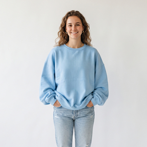 Ladies <b>Baggy</b> Sweat <b>Shirts</b> Casual Crew Neck Heavy Weight Drop Shoulder Full Sleeve 100% Polyester Fleece Winter Street Wear <b>Women</b> - Product Image 1