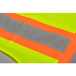 <b>Star</b> Wear Industry Men's Hi Visibility Linen Safety <b>Jacket</b> Breathable Sublimation Printing Multiple Pockets Reflective Vest - Product Image 5
