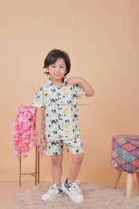 Conjunto de Ropa de Algodón de Primera Calidad para Niños, Camisa Informal de Manga Corta con Estampado Sólido para Niños de 1 a 5 Años, Mejor Precio - Product Image 5
