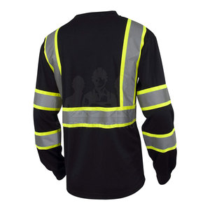 Wholesale <b>Men's</b> Polyester Breathable Reflective Long Sleeve Neck High Visibility Fluorescent Safety Customized <b>Overalls</b> Digital - Product Image 5