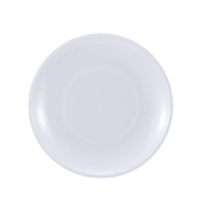 Assiette de Présentation en Plastique Blanc Uni, Design Minimaliste de Luxe, Durable, Motif Personnalisé, Technique Pigmentée, pour Mariages et Événements