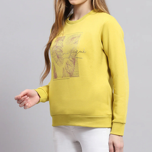 เสื้อสเวตเชิ้ตผู้หญิงสำหรับฤดูหนาว ลายตัวอักษร ทรงปกติ ระบายอากาศได้ดี ผลิตจากผ้ารักษ์โลก รับผลิตสีและโลโก้ตามสั่ง บริการ OEM - Product Image 4
