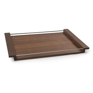 Juego de Dos Bandejas de Servir Modernas de Madera con Marco de Metal Negro Resistente, Perfectas para Hoteles, Restaurantes, Salas de Estar y Comedores - Product Image 6