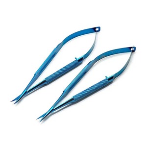 Ciseaux microchirurgicaux ophtalmiques, porte-aiguille corneen en titane et acier inoxydable, manuel, haute qualité, instrument de classe I CE - Product Image 5