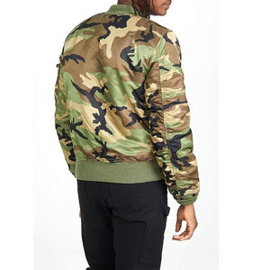 Blouson Bomber Camouflage Personnalisé de Haute Qualité avec Col Montant, Motif Bottomland, Poches Zippées – Vestes Camouflage à Fermeture Éclair - Product Image 2