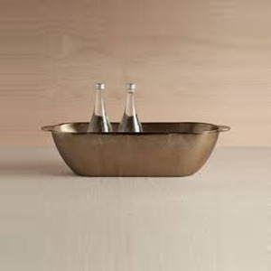 Luxury Hammered Bronze Beverage Tub Metal Wine Chiller <b>Champagne</b> Oval Cooler Tub Home Hotel Bar Wedding Party Tableware - Product Image 2