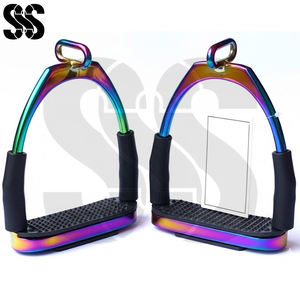 SHER SONS SPORTS SSS-FS-4009 Étriers d'équitation Flexi Design Absorption des chocs Durabilité Confort du cavalier Acier inoxydable - Product Image 2