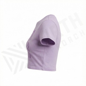 เสื้อยืดครอปท็อปทรงบ็อกซี่ แขนเสื้อแบบดรอปโชว์เดอร์ สำหรับผู้หญิง สไตล์ลำลองฤดูร้อน แฟชั่นพรีเมียม เซ็กซี่ - Product Image 3